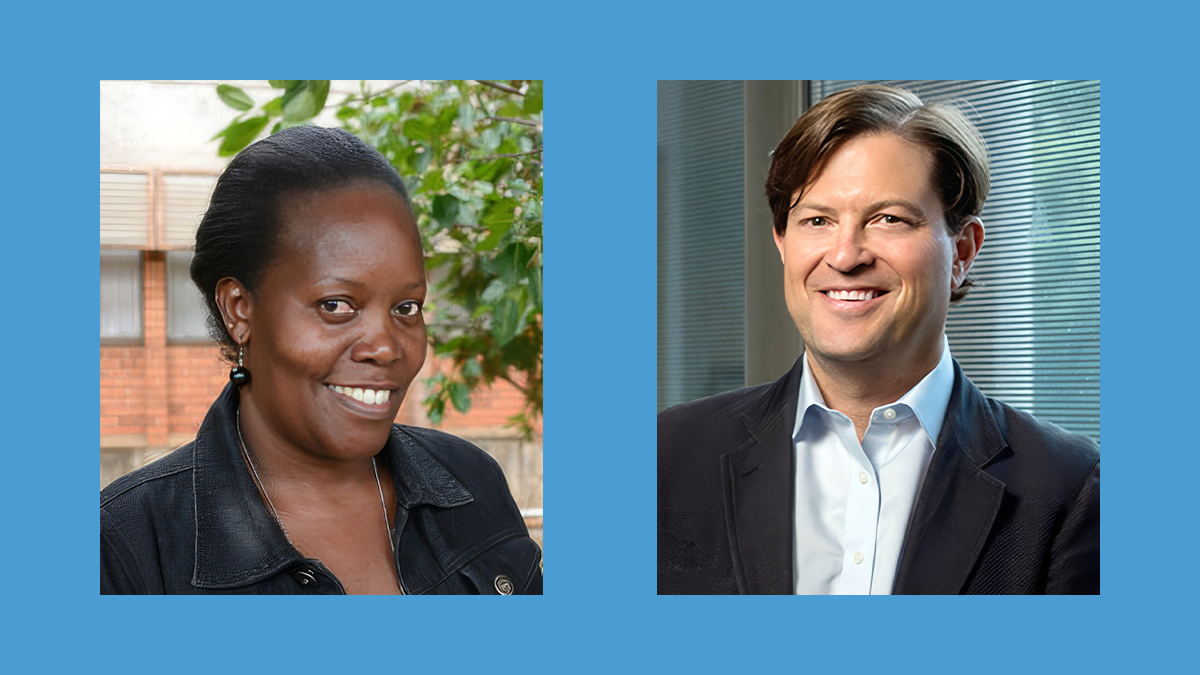 Two headshots side by side of Dr. Jeffrey S. A. Stringer on the left and Margaret P. Kasaro on the right.